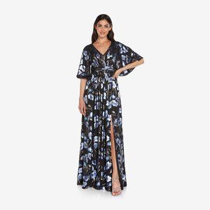 Adrianna Papell Long Floral Dress
